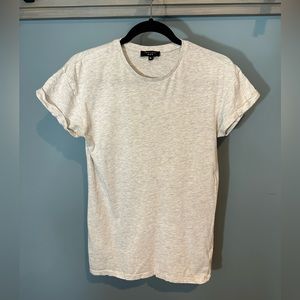 New Look Men Folded Short Sleeve T-Shirt in Heather Light Cream